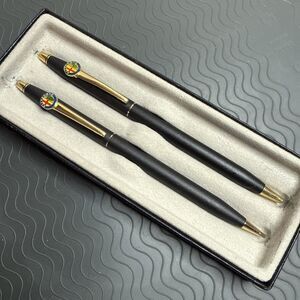 ALFA ROMEO Vtg Cross Classic Black Ball Pen And Mechanical  Pencil 2501 No Box